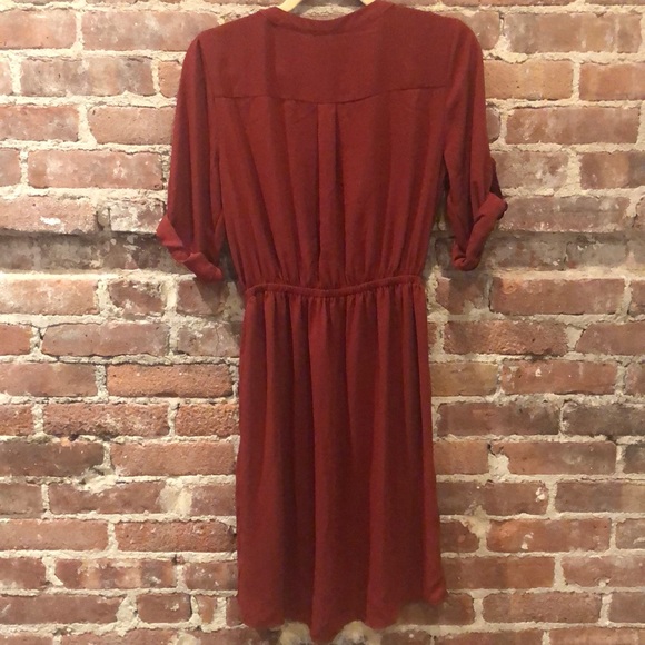 Mossimo Laceup Front Dress Rust Color Size Medium - Picture 6 of 6
